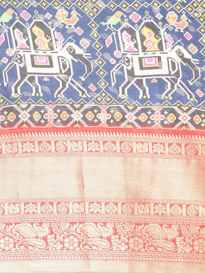 Kalamkari Pattu Banarasi Silk Saree 