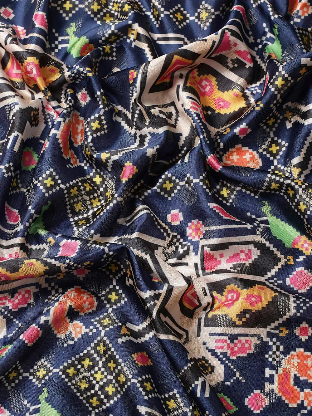 Kalamkari Pattu Banarasi Silk Saree 