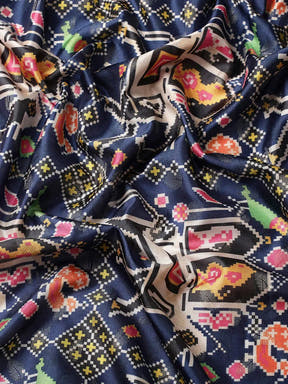 Kalamkari Pattu Banarasi Silk Saree 