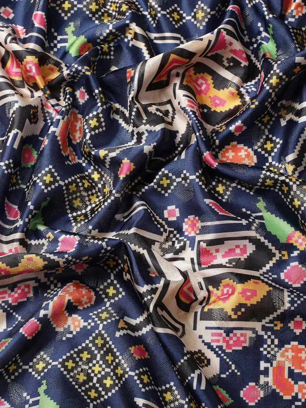 Kalamkari Pattu Banarasi Silk Saree 