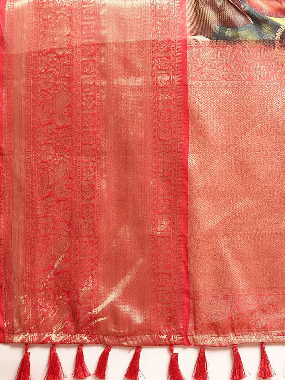 Kalamkari Pattu Banarasi Silk Saree 