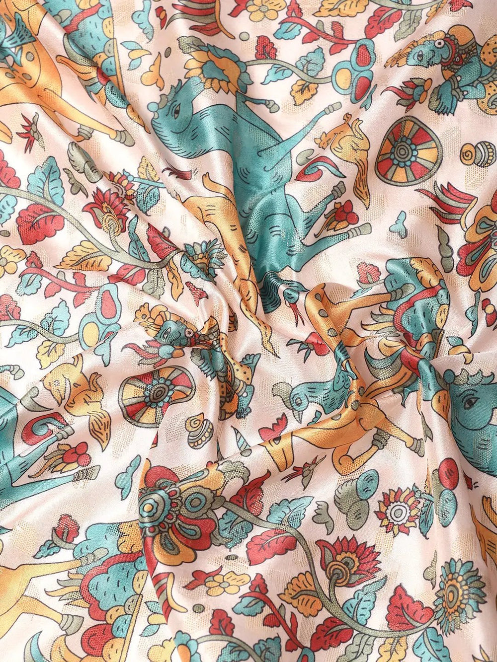 Kalamkari Pattu Banarasi Silk Saree 