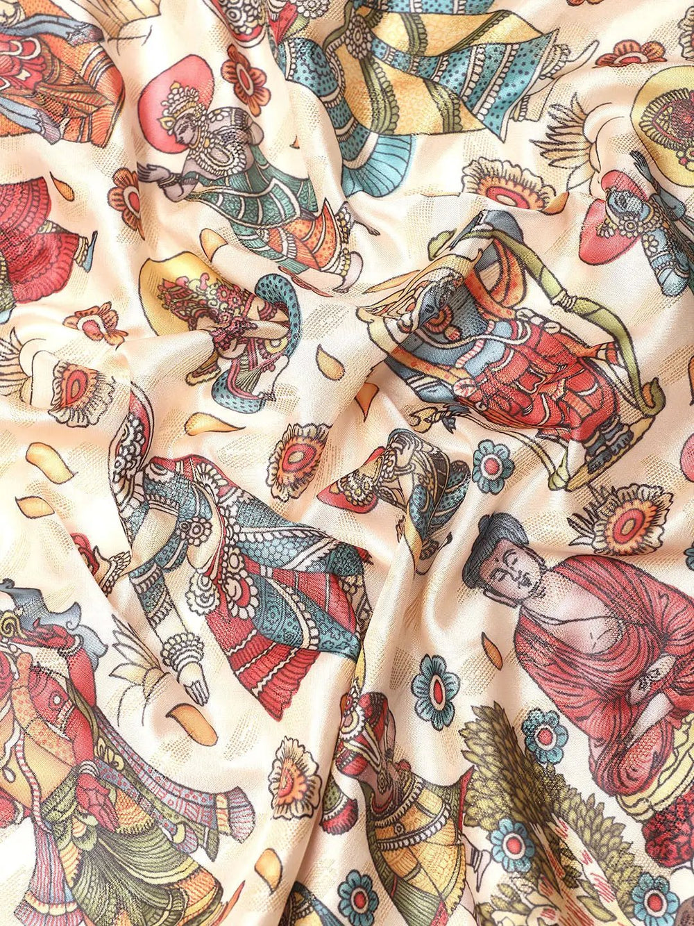 Kalamkari Pattu Banarasi Silk Saree 