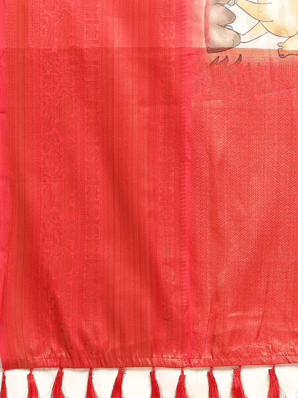 Kalamkari Pattu Banarasi Silk Saree 