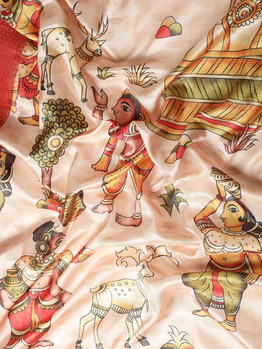 Kalamkari Pattu Banarasi Silk Saree 