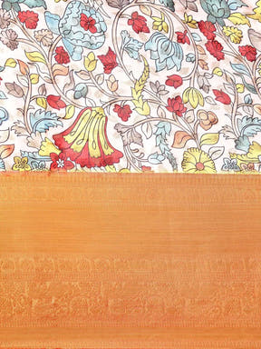 Kalamkari Pattu Banarasi Silk Saree 