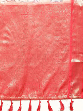 Kalamkari Pattu Banarasi Silk Saree 