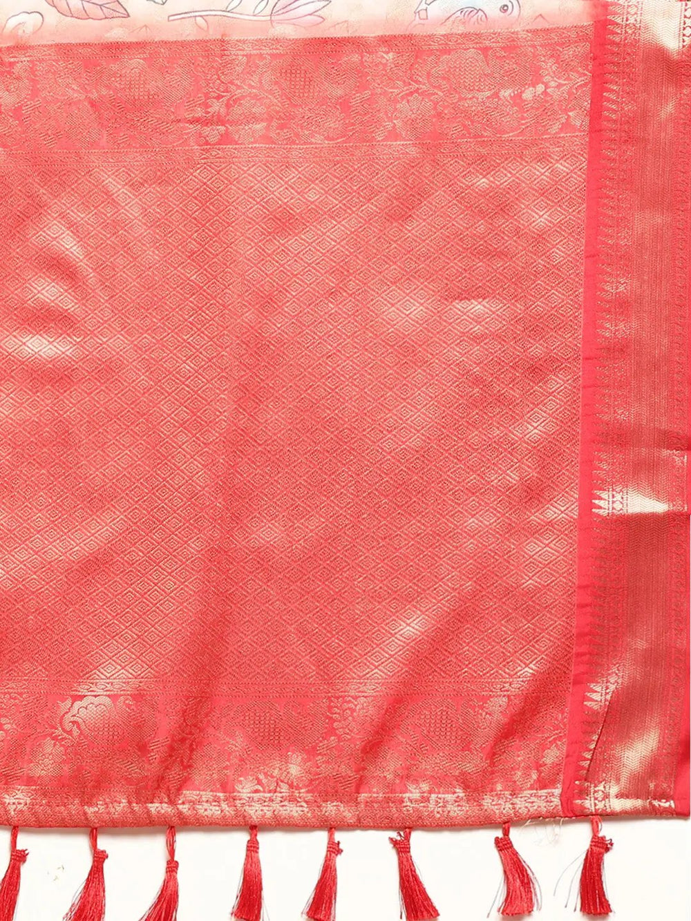 Kalamkari Pattu Banarasi Silk Saree 