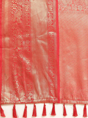 Kalamkari Pattu Banarasi Silk Saree 