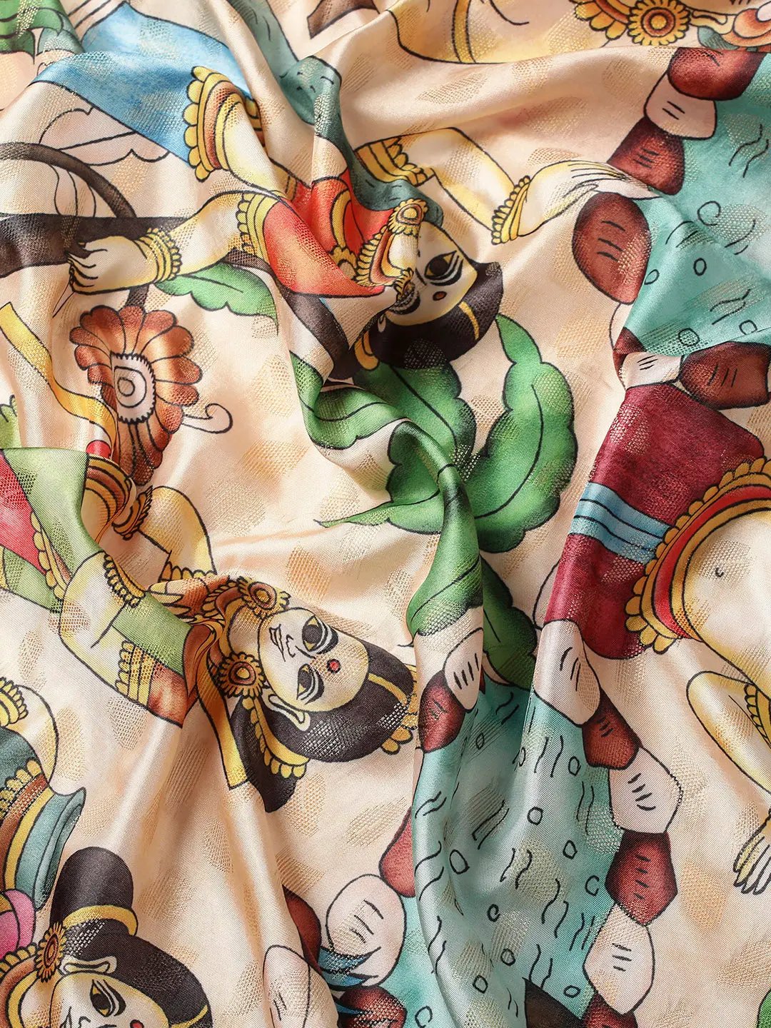 Kalamkari Pattu Banarasi Silk Saree 