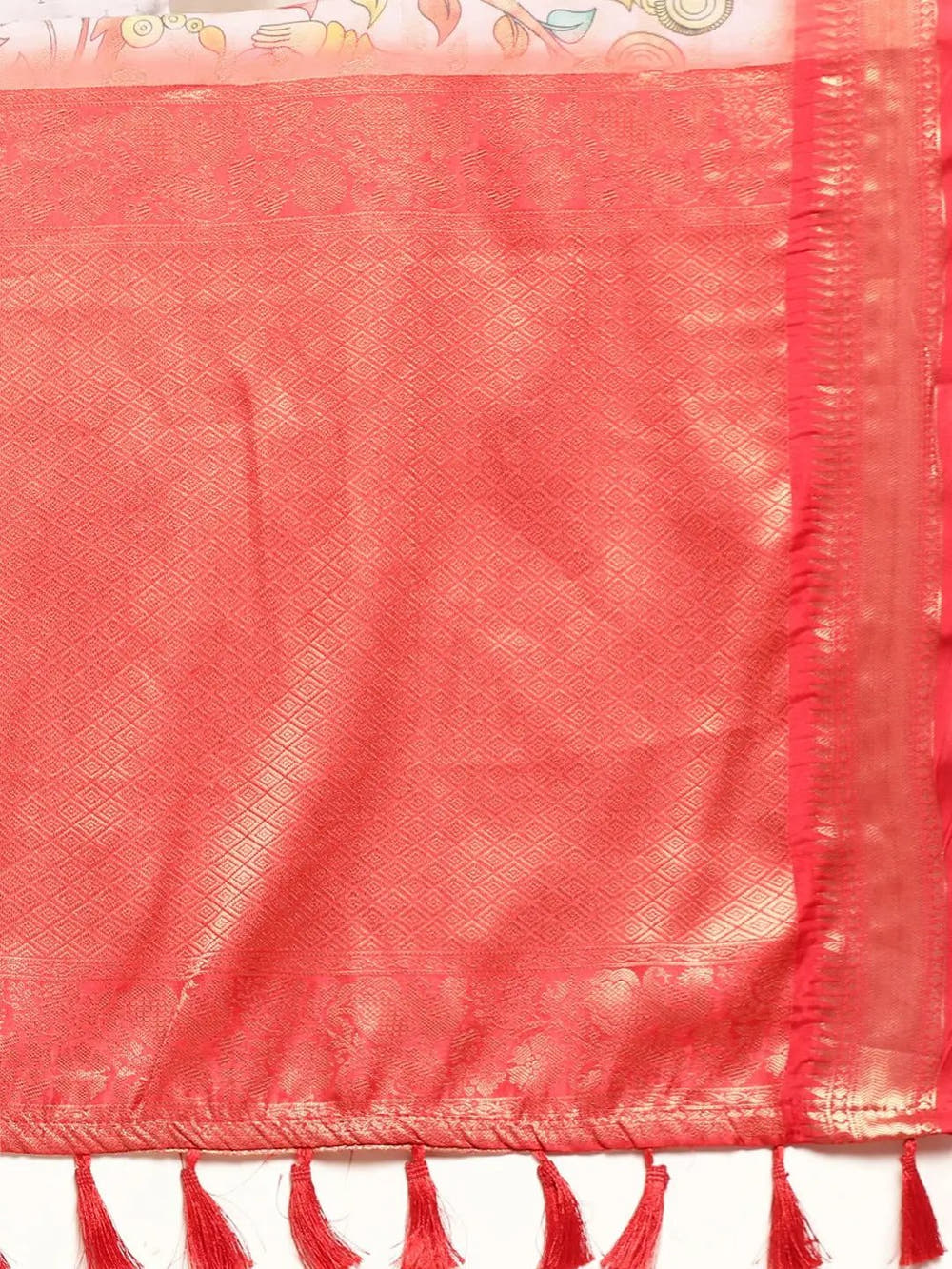 Kalamkari Pattu Banarasi Silk Saree 