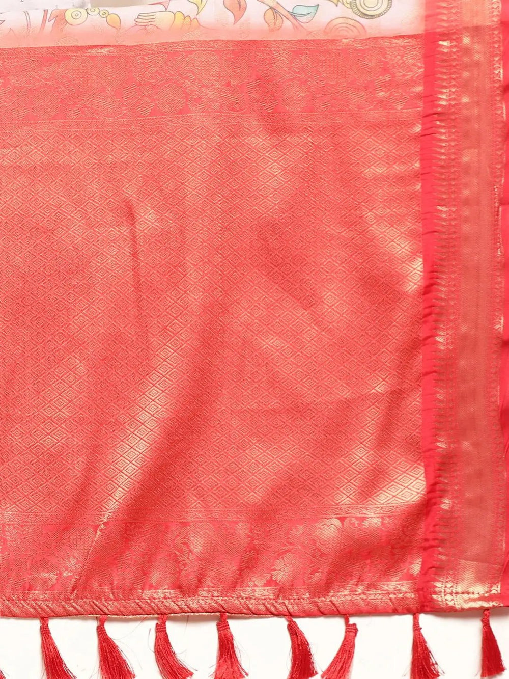 Kalamkari Pattu Banarasi Silk Saree 