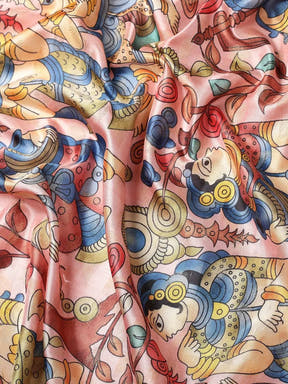 Kalamkari Pattu Banarasi Silk Saree 
