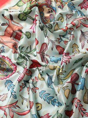 Kalamkari Pattu Banarasi Silk Saree 