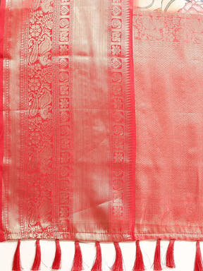 Kalamkari Pattu Banarasi Silk Saree 