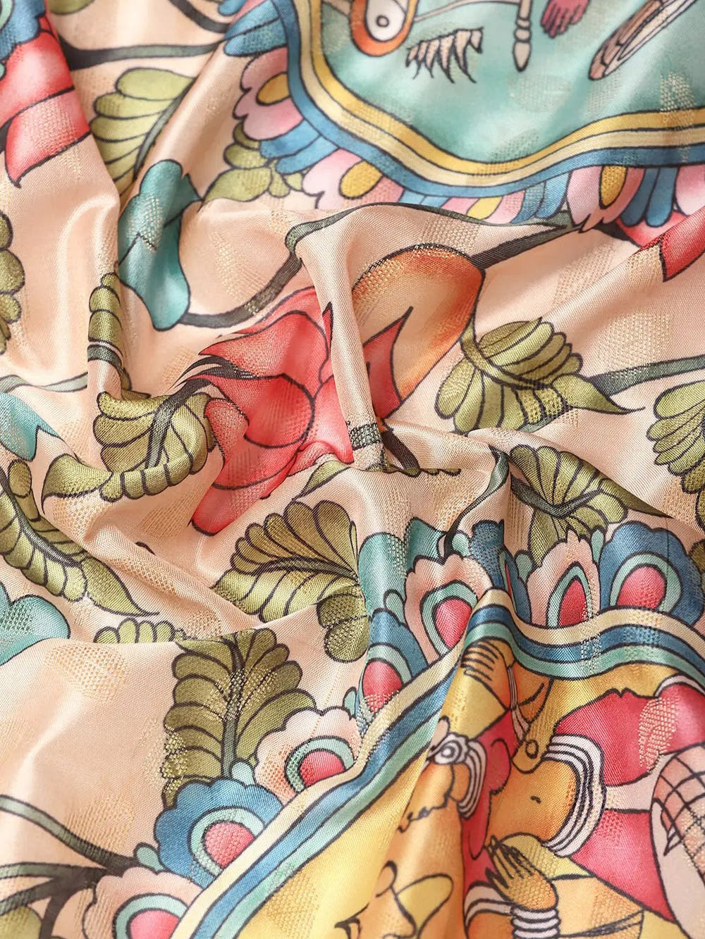 Kalamkari Pattu Banarasi Silk Saree 