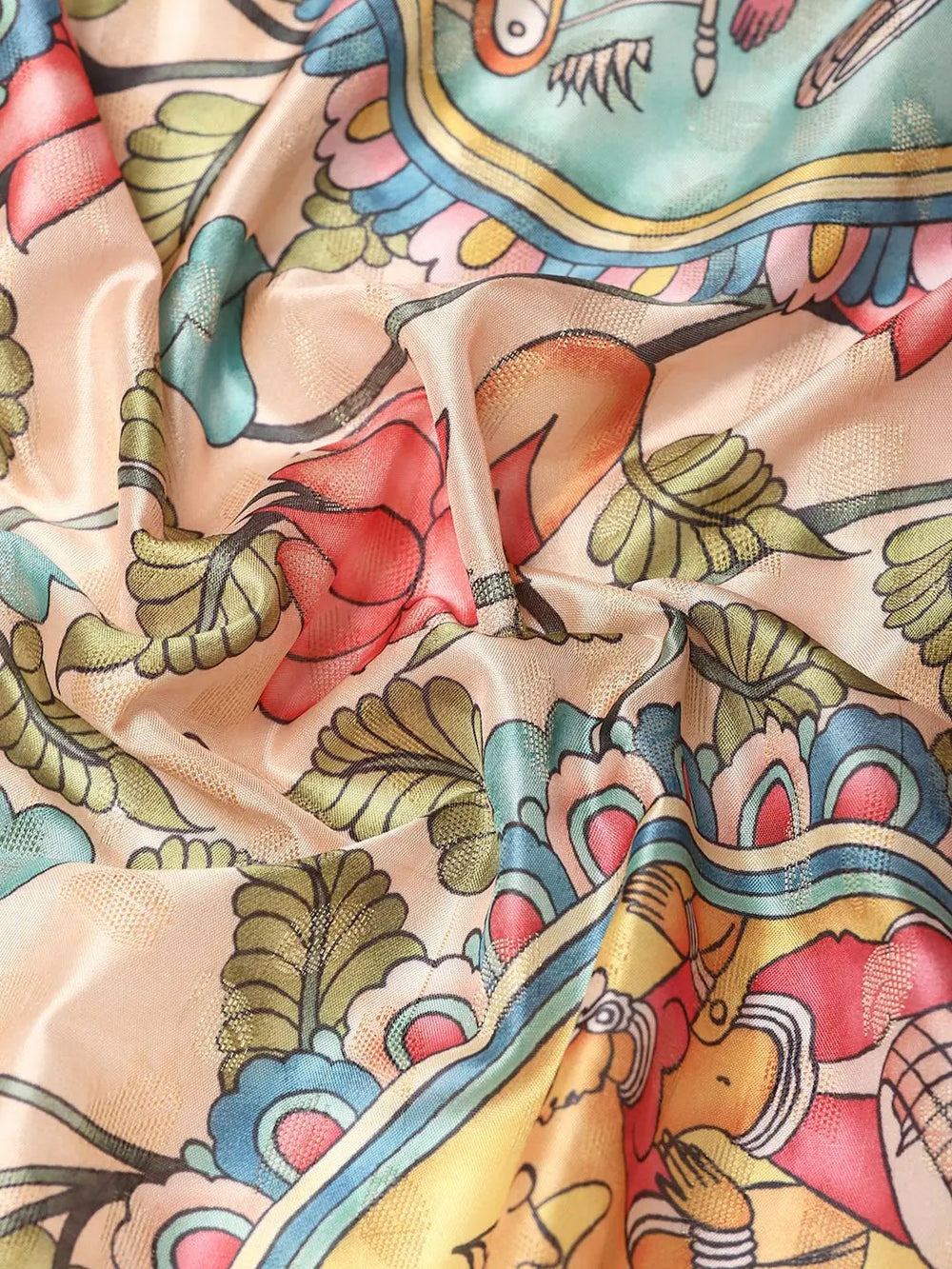 Kalamkari Pattu Banarasi Silk Saree 