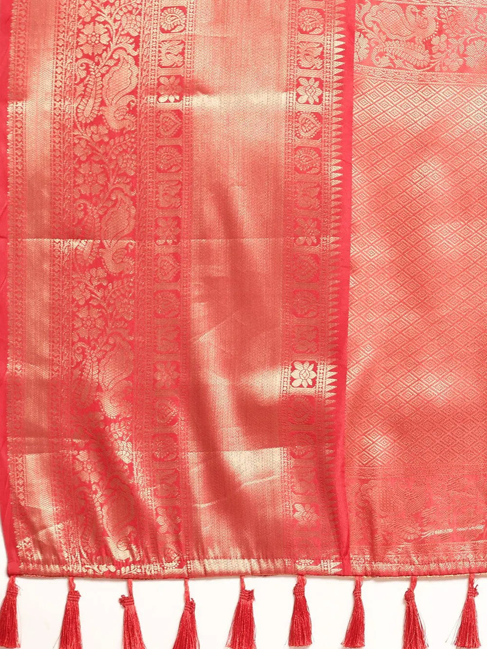  Kalamkari Pattu Banarasi Silk Saree    collapse