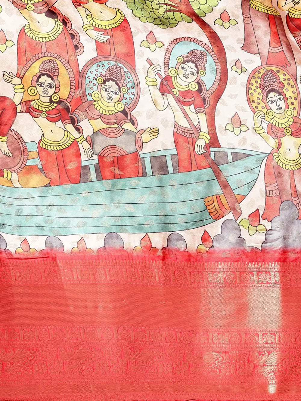 Kalamkari Pattu Banarasi Silk Saree    collapse