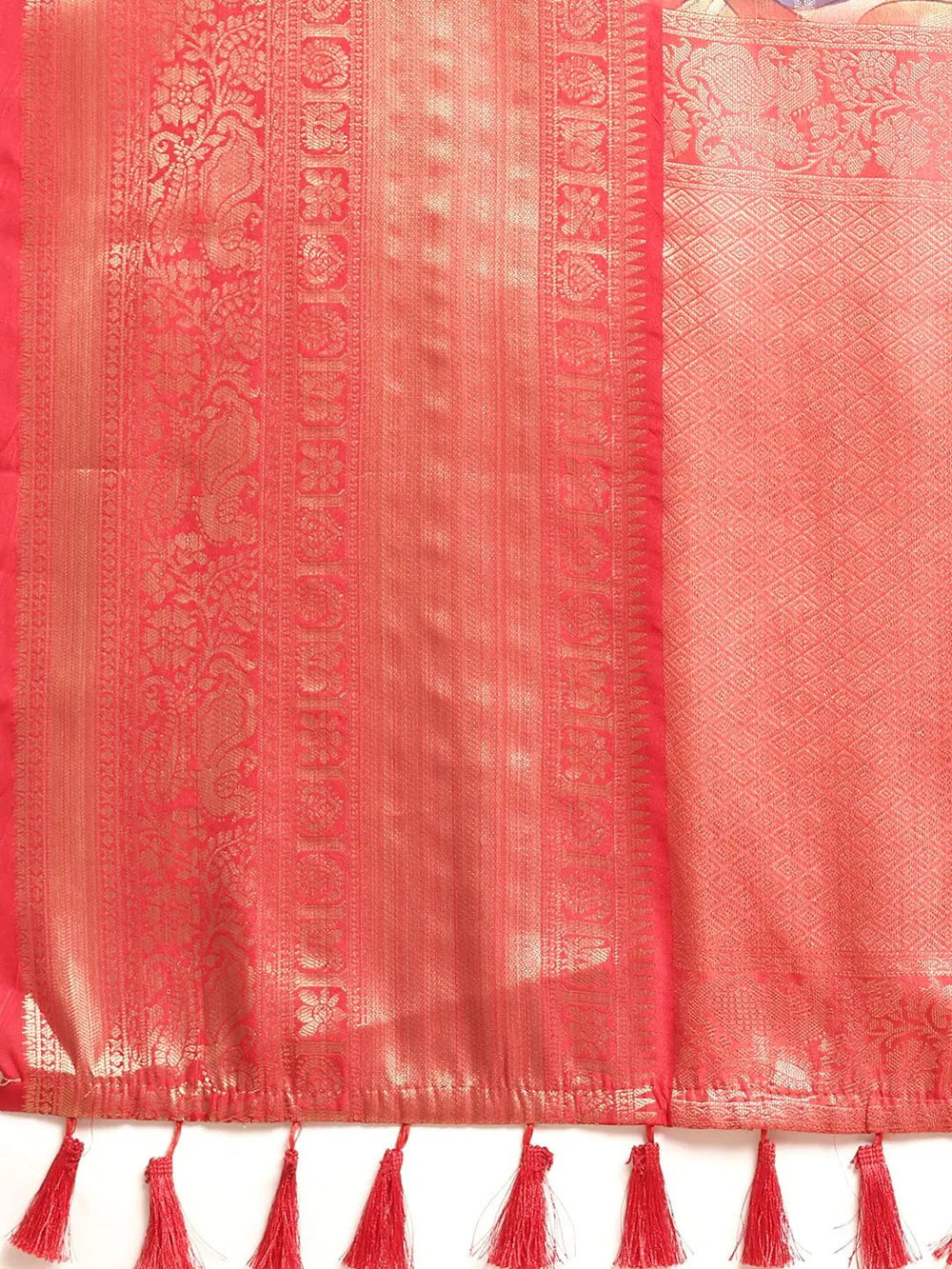 Kalamkari Pattu Banarasi Silk Saree 