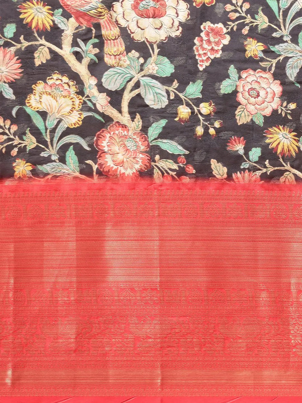 Kalamkari Pattu Banarasi Silk Saree 