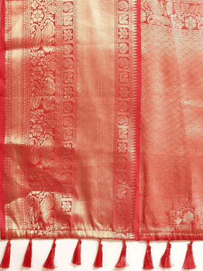 Kalamkari Pattu Banarasi Silk Saree 