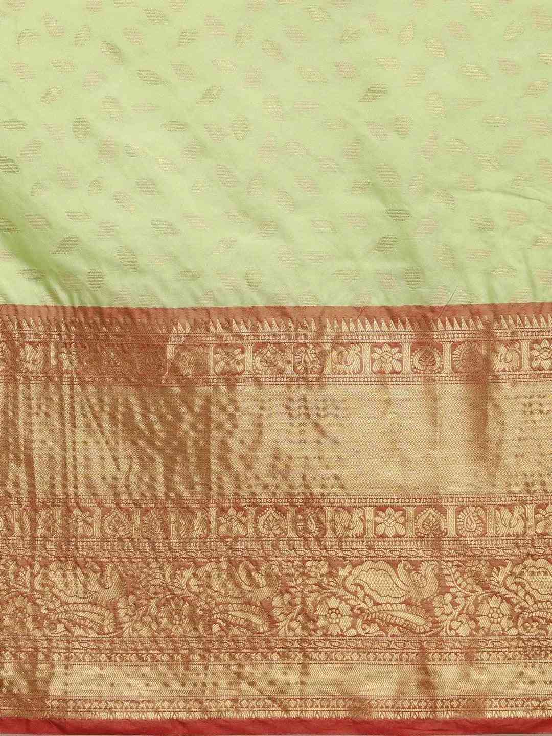 Banarasi Kanchi Pattu Saree with Ethnic Zari Motif Work