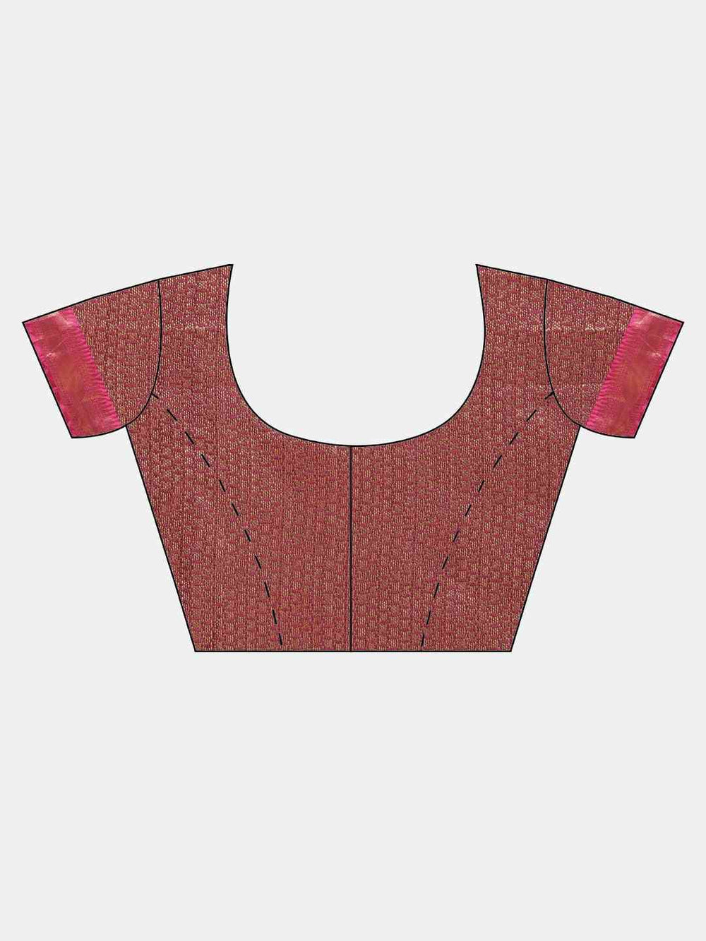  Banarasi Kanchi Pattu Saree with Ethnic Zari Motif Work