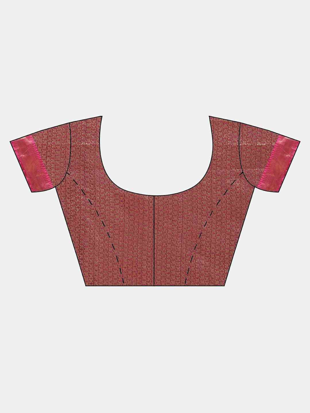  Banarasi Kanchi Pattu Saree with Ethnic Zari Motif Work