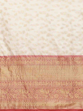 Banarasi Kanchi Pattu Saree with Ethnic Zari Motif Work