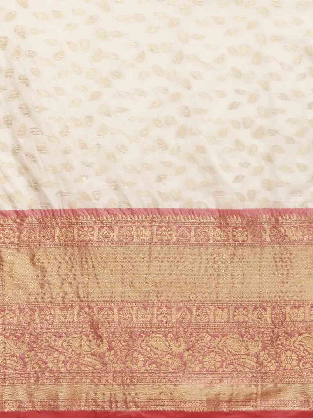  Banarasi Kanchi Pattu Saree with Ethnic Zari Motif Work