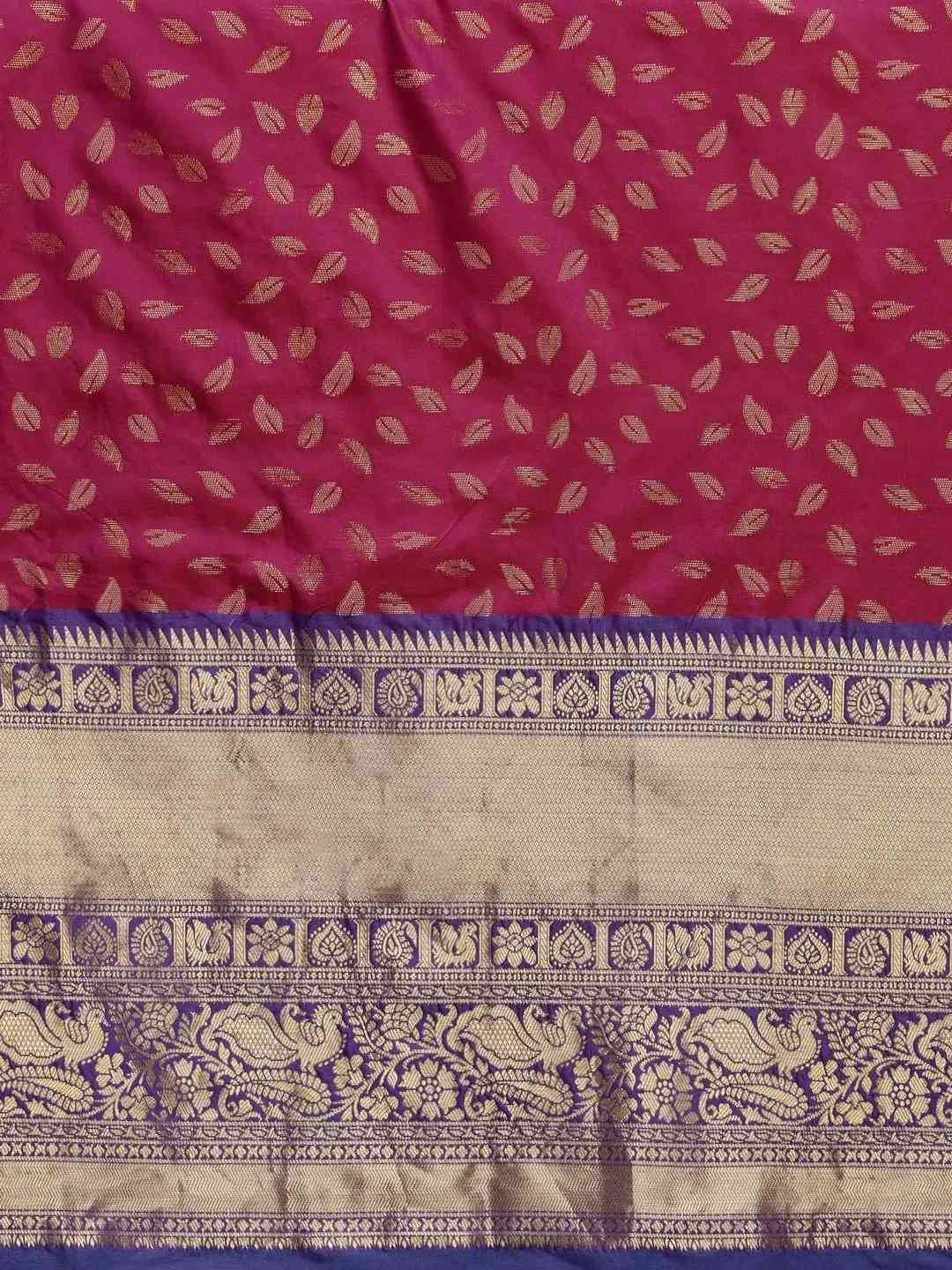  Banarasi Kanchi Pattu Saree with Ethnic Zari Motif Work
