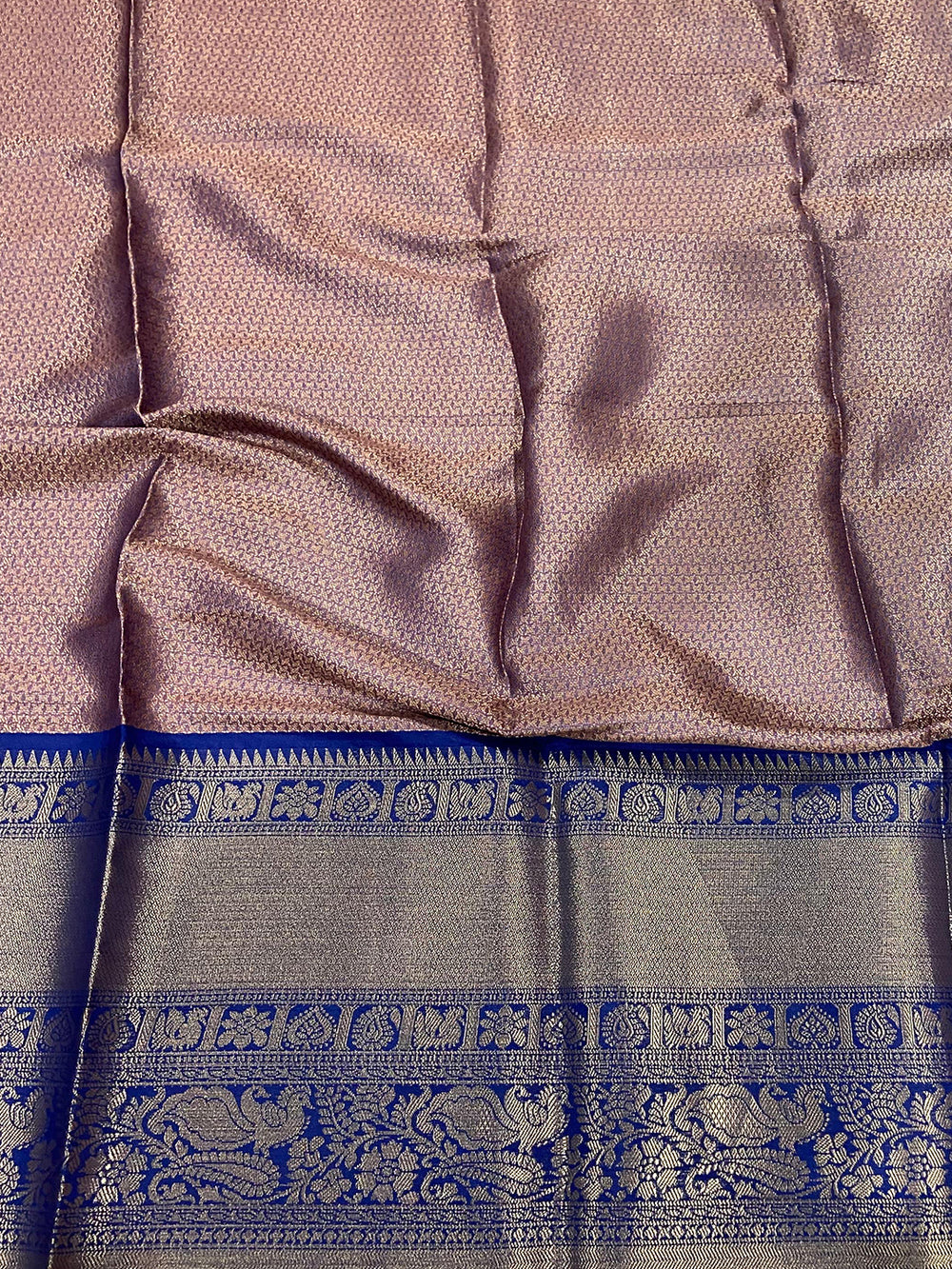 Intricate Aqua Pearl Banarasi Silk Saree
