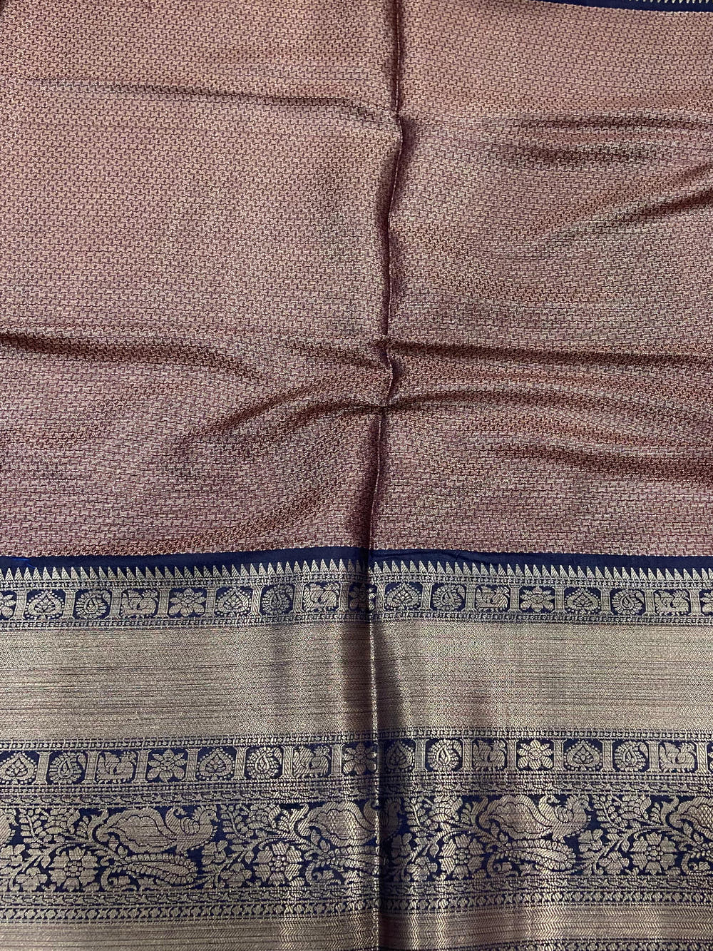 Intricate Tan Banarasi Silk Saree