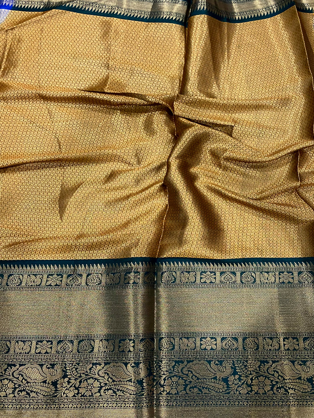 Intricate Ink Blue Banarasi Silk Saree
