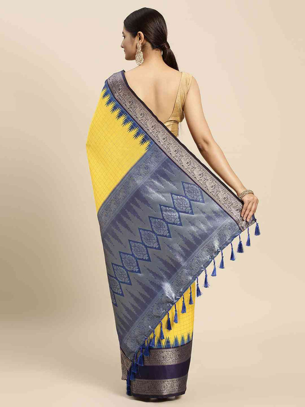  Banarasi Silk Gadwal Pattu Saree With Zari weaving