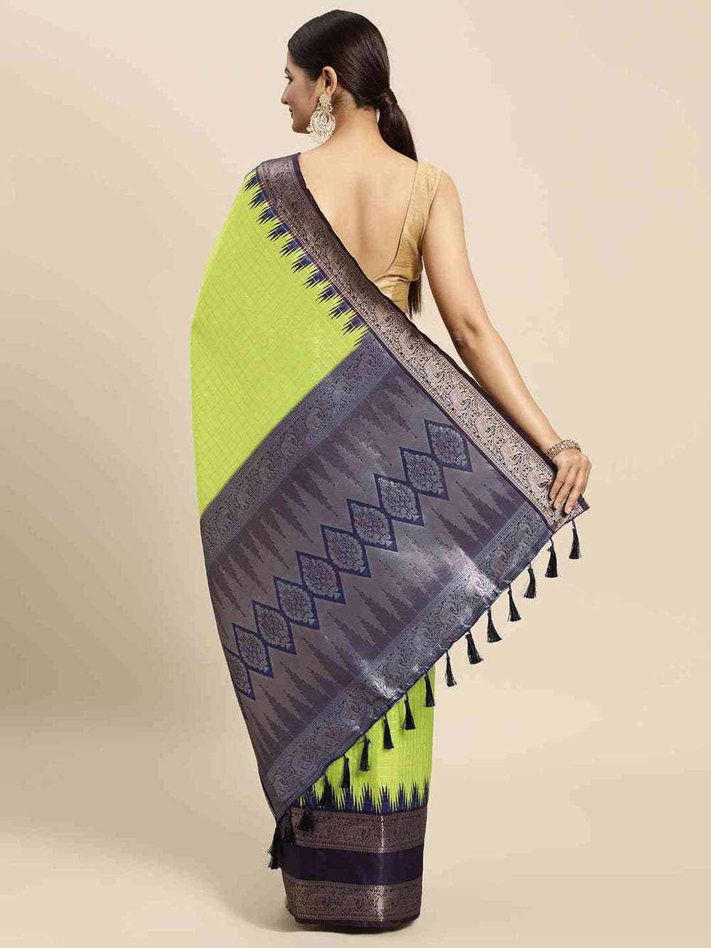  Banarasi Silk Gadwal Pattu Saree With Zari weaving