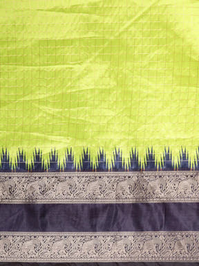  Banarasi Silk Gadwal Pattu Saree With Zari weaving