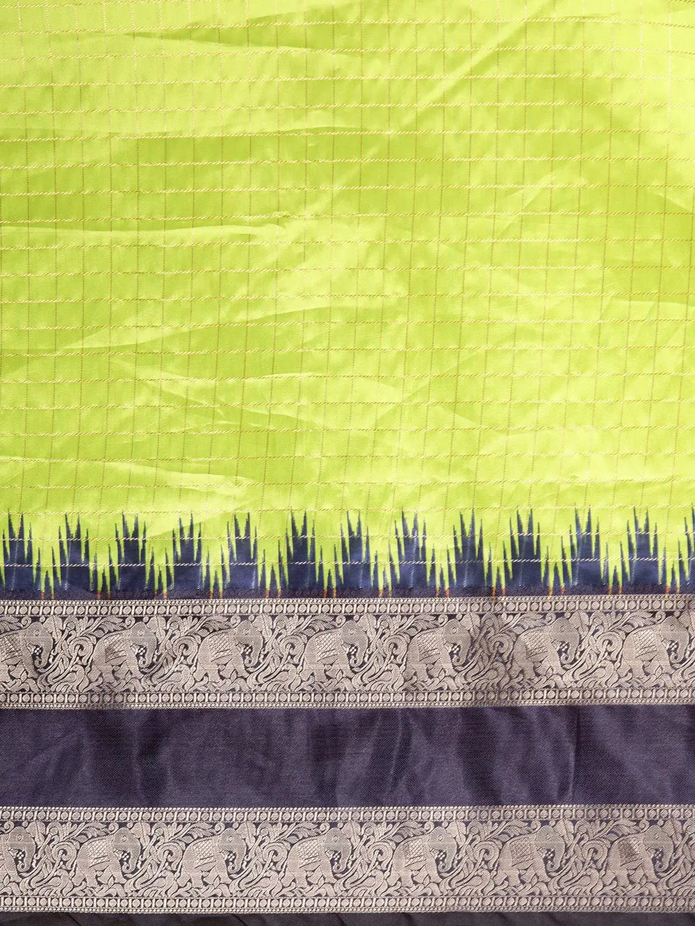  Banarasi Silk Gadwal Pattu Saree With Zari weaving