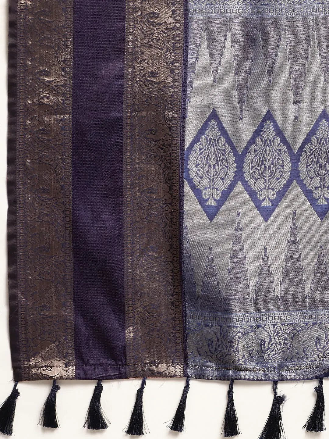  Banarasi Silk Gadwal Pattu Saree With Zari weaving
