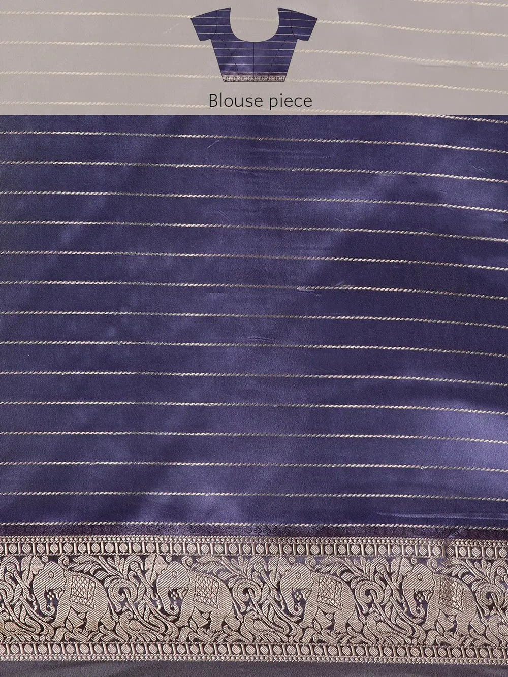  Banarasi Silk Gadwal Pattu Saree With Zari weaving