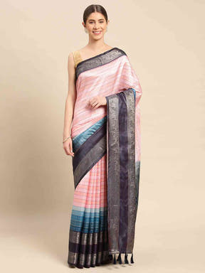  Digital Kalamkari Pattu Banarasi Silk Saree