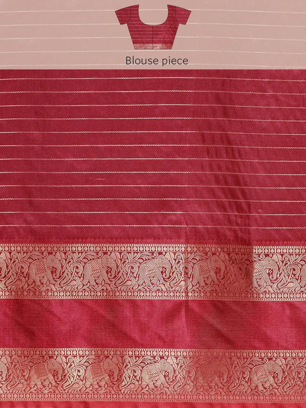  Banarasi Silk Gadwal Pattu Saree With Zari weaving