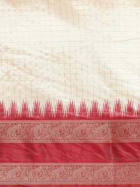  Banarasi Silk Gadwal Pattu Saree With Zari weaving