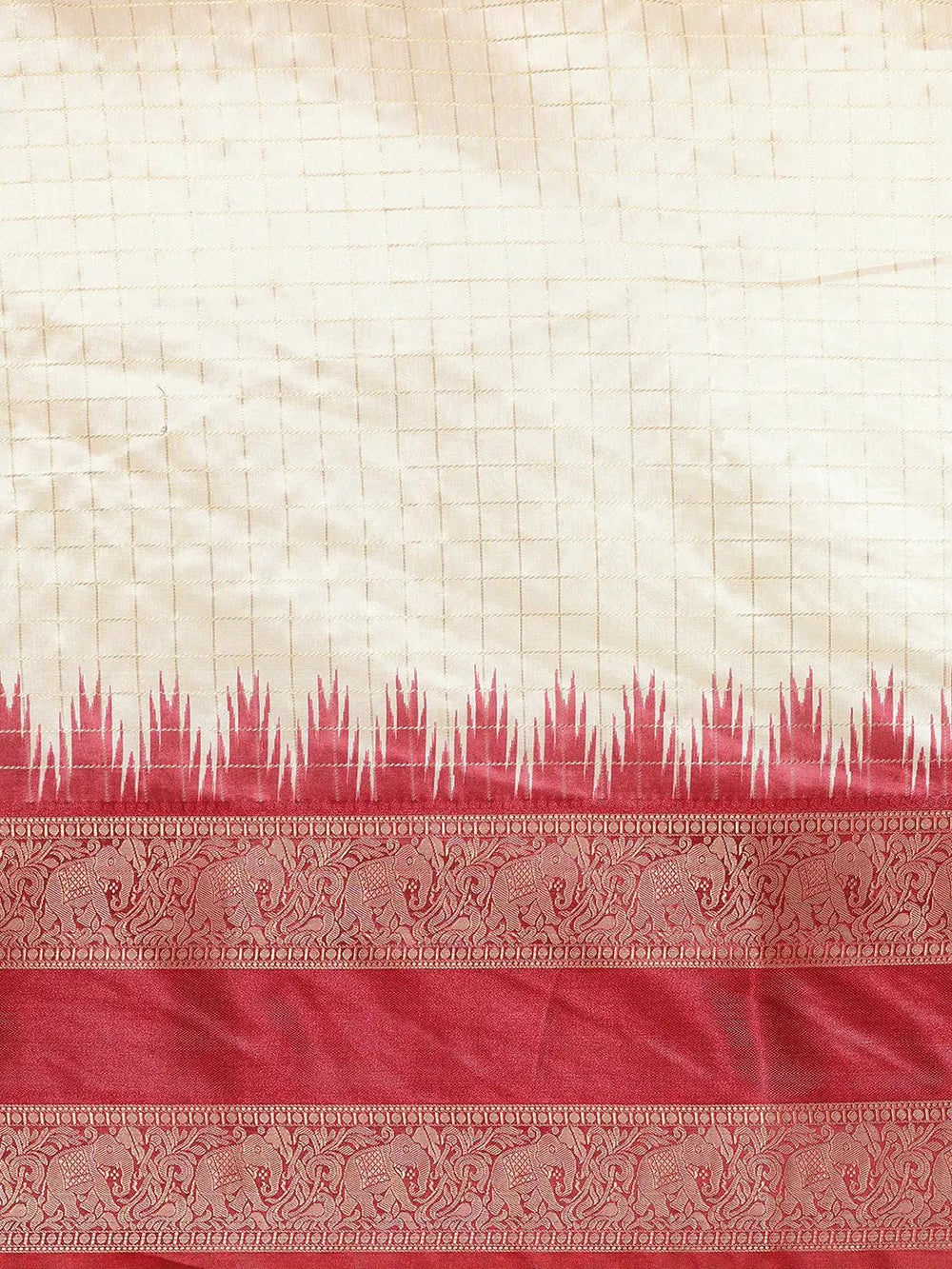  Banarasi Silk Gadwal Pattu Saree With Zari weaving