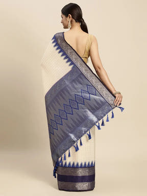  Banarasi Silk Gadwal Pattu Saree With Zari weaving