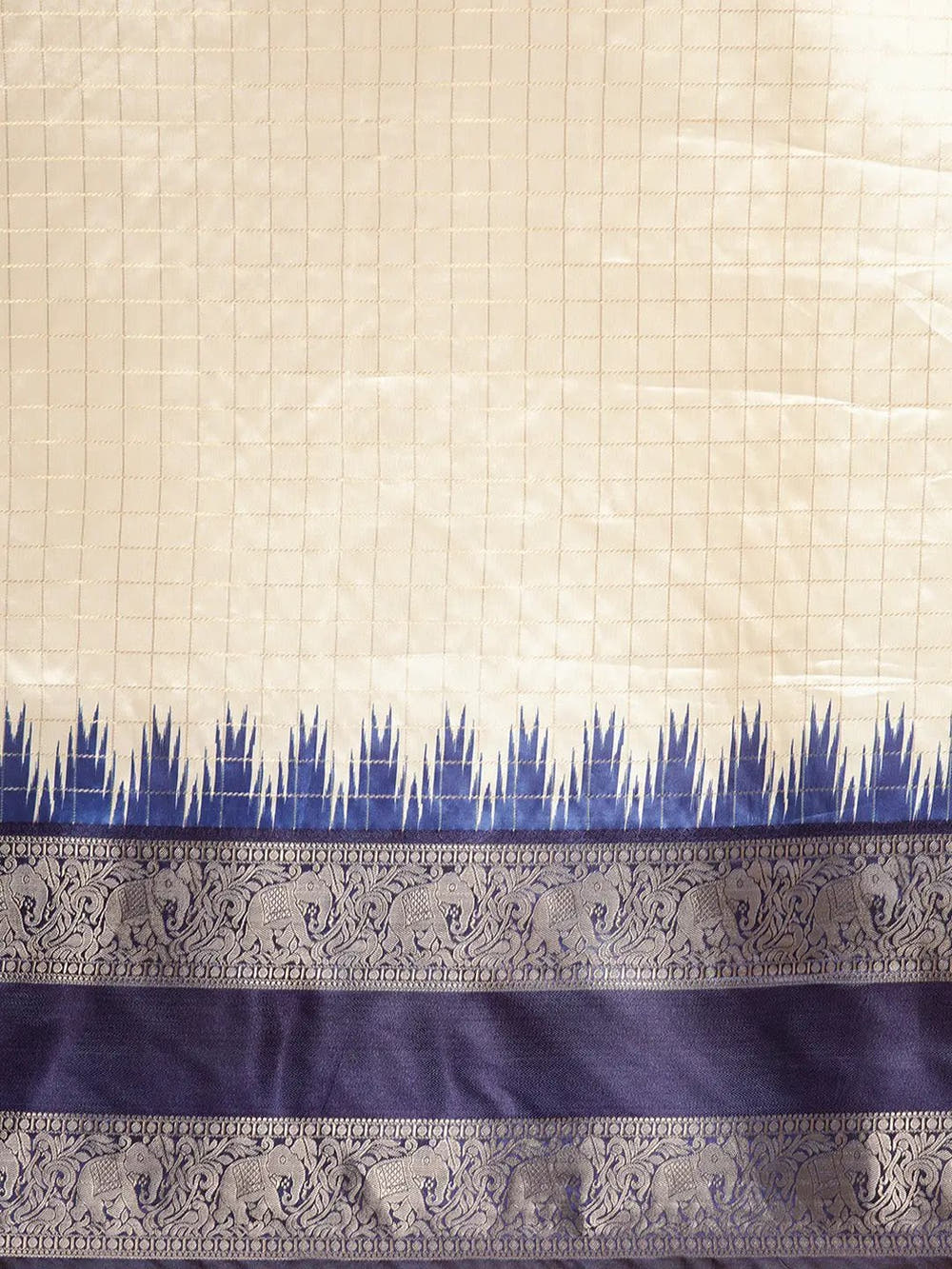  Banarasi Silk Gadwal Pattu Saree With Zari weaving