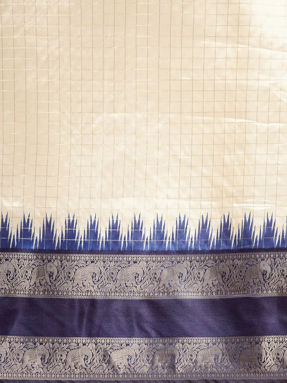  Banarasi Silk Gadwal Pattu Saree With Zari weaving