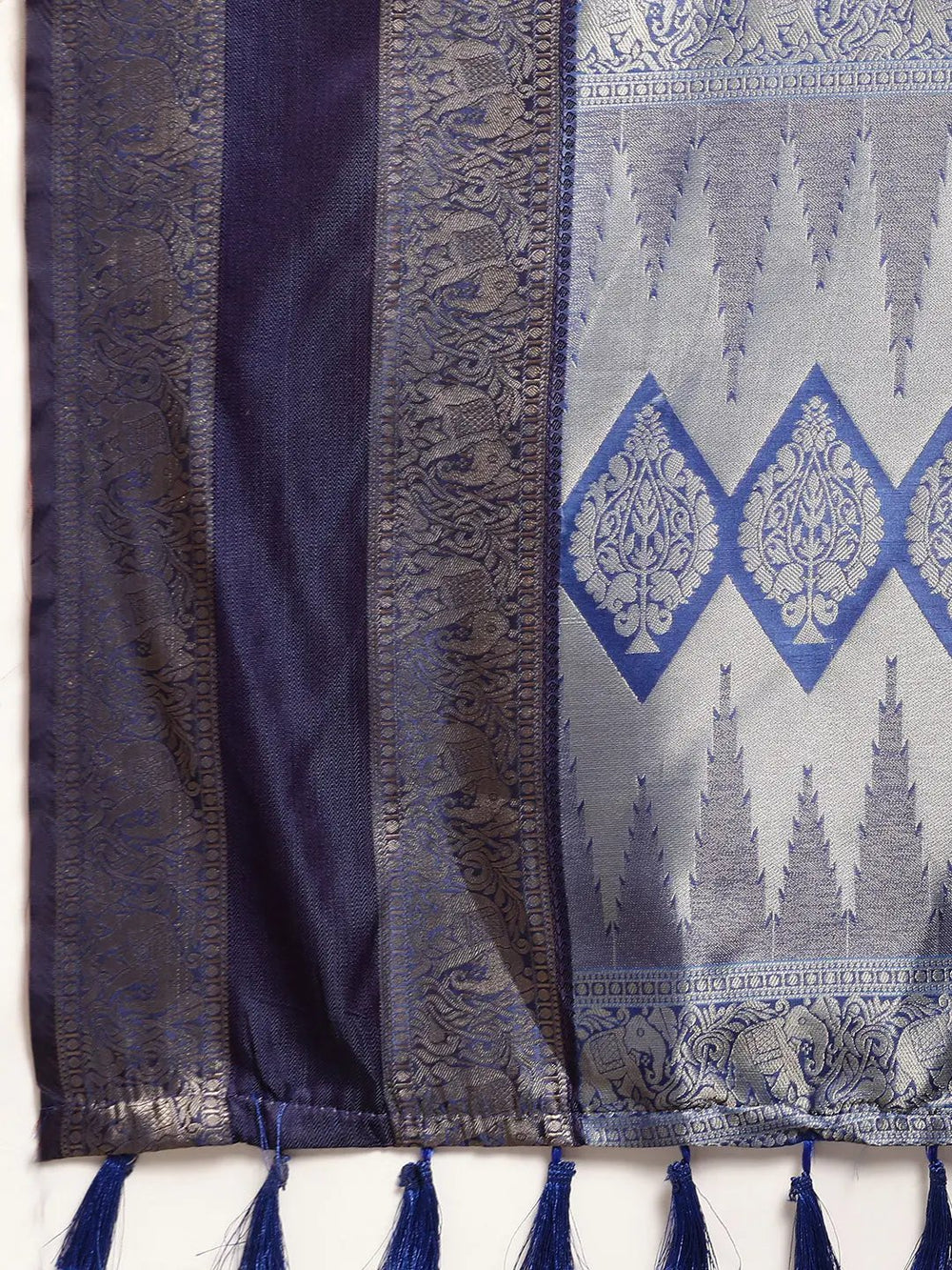  Banarasi Silk Gadwal Pattu Saree With Zari weaving