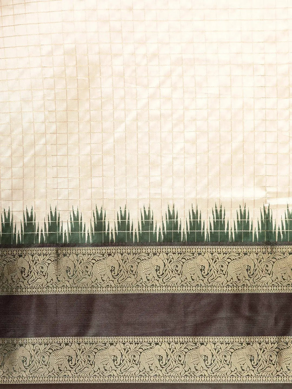  Banarasi Silk Gadwal Pattu Saree With Zari weaving